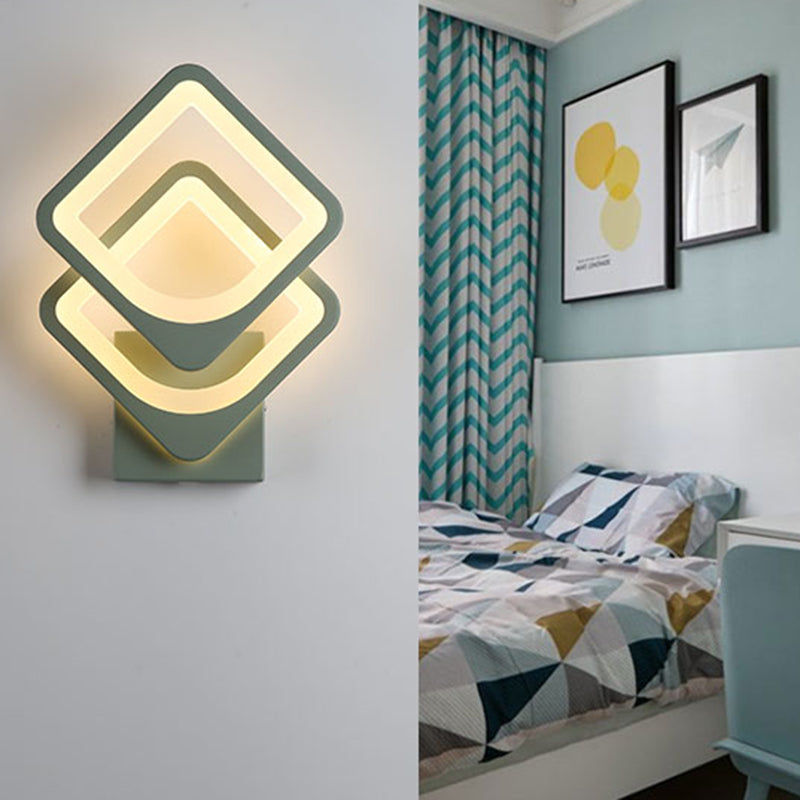 Contemporary Style Geometric Wall Lighting Ideas Metal 2 Lights Wall Lamps