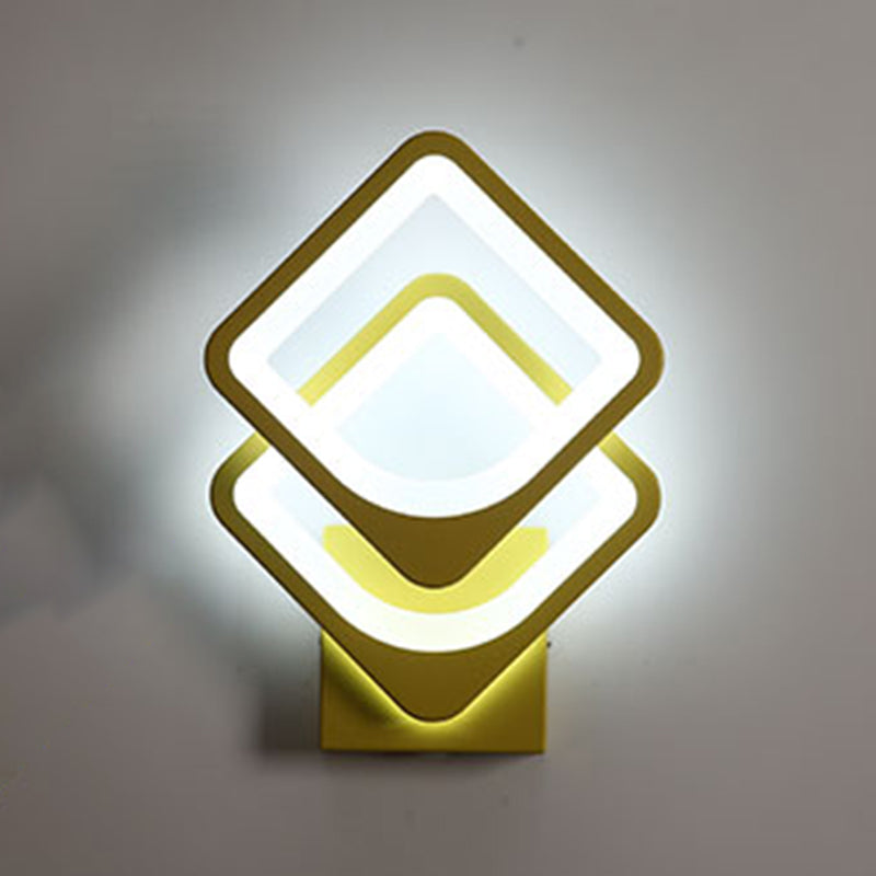 Contemporary Style Geometric Wall Lighting Ideas Metal 2 Lights Wall Lamps