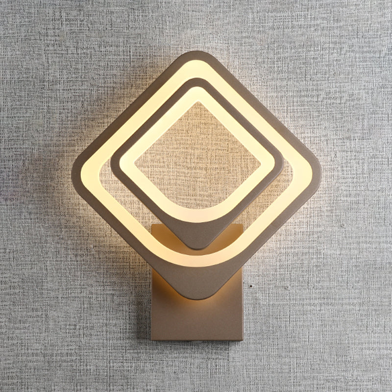 Contemporary Style Geometric Wall Lighting Ideas Metal 2 Lights Wall Lamps