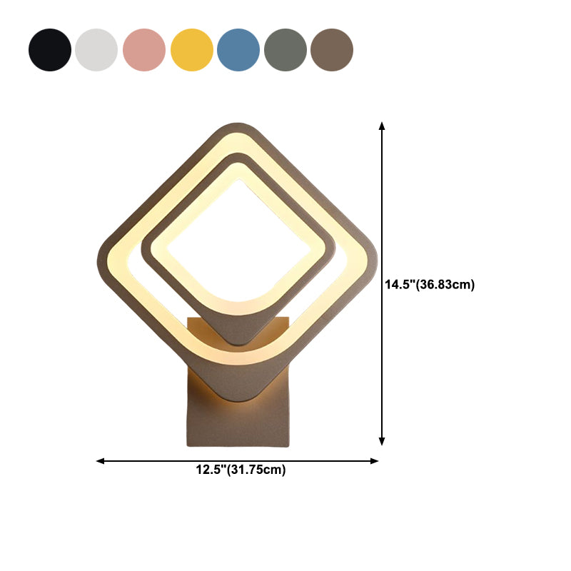 Contemporary Style Geometric Wall Lighting Ideas Metal 2 Lights Wall Lamps