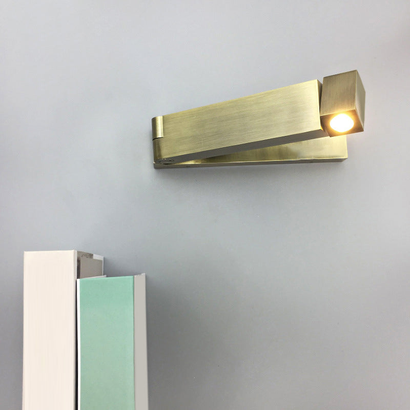 Metal Square Shape Wall Light Modern Style 1-Light Wall Mounted Light