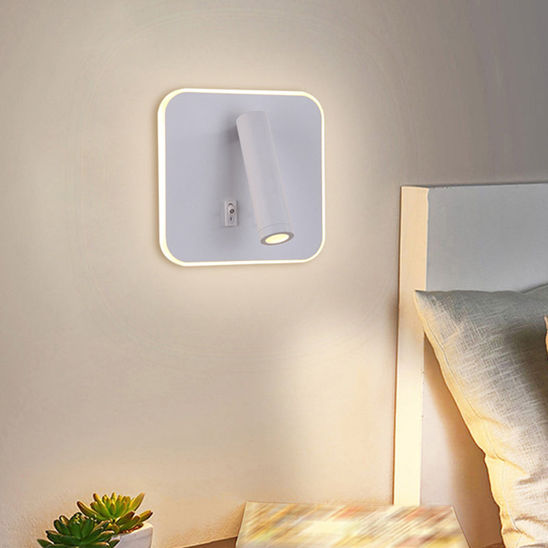 2-Light Wall Sconce Modern Style Metal Wall Lighting for Bedside