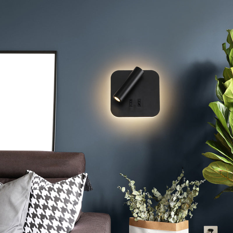 2-Light Wall Sconce Modern Style Metal Wall Lighting for Bedside