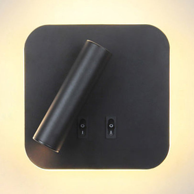 2-Light Wall Sconce Modern Style Metal Wall Lighting for Bedside