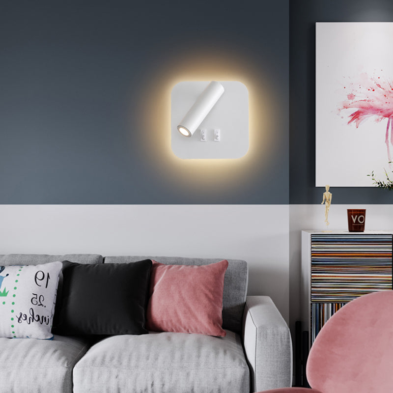 2-Light Wall Sconce Modern Style Metal Wall Lighting for Bedside