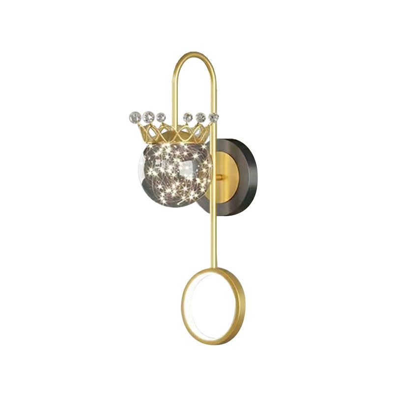 Light Luxury Style Aluminum Wall Light Glass Shade LED Wall Lamp for Bedroom