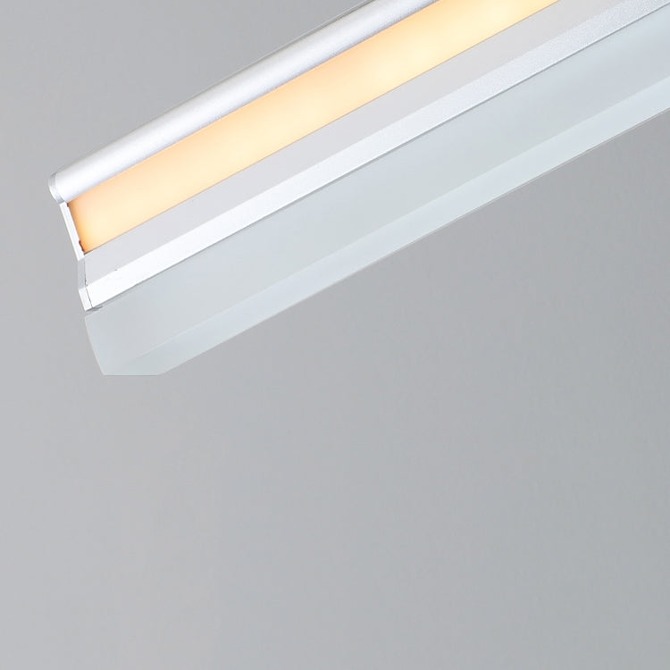 Metal Linear Shape Mirror Wall Light Modern 1-Light Mirror Wall Light Sconces in Silver