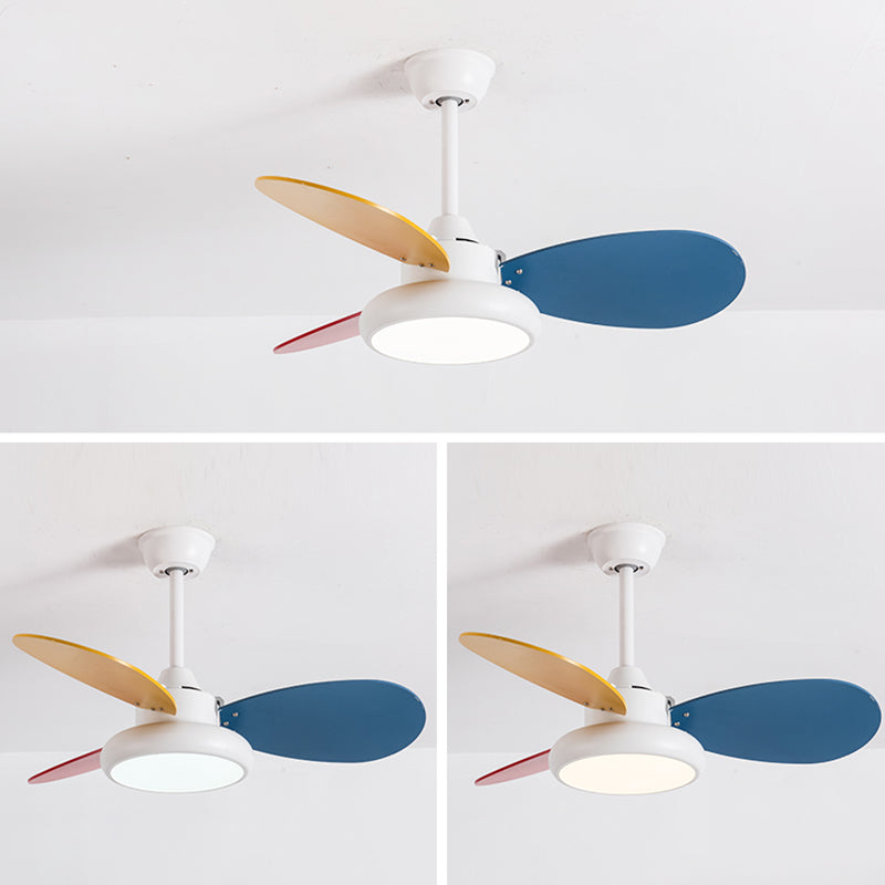Nordic Style Ceiling Fan Lamp 6th Gears Adjustment Ceiling Fan Light for Children Room