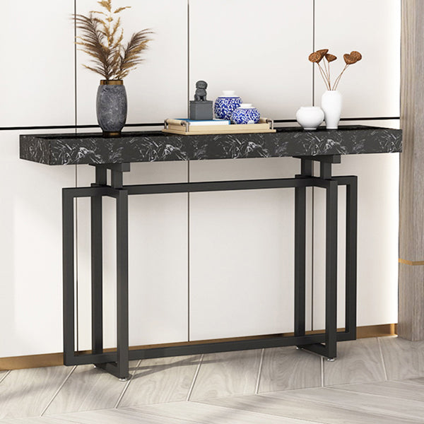 31.5" High Sofa Console Table with Marble Top Console for Hall