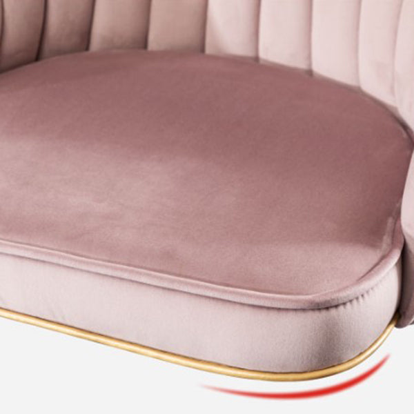 Flannel Seat Barstool Nordic Style Iron 4 Legs Bar Stool for Dining Room