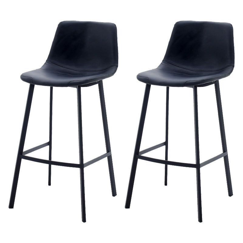 Industrial Style Barstool Indoor Black 4 Legs Bar Stool for Coffee Shop