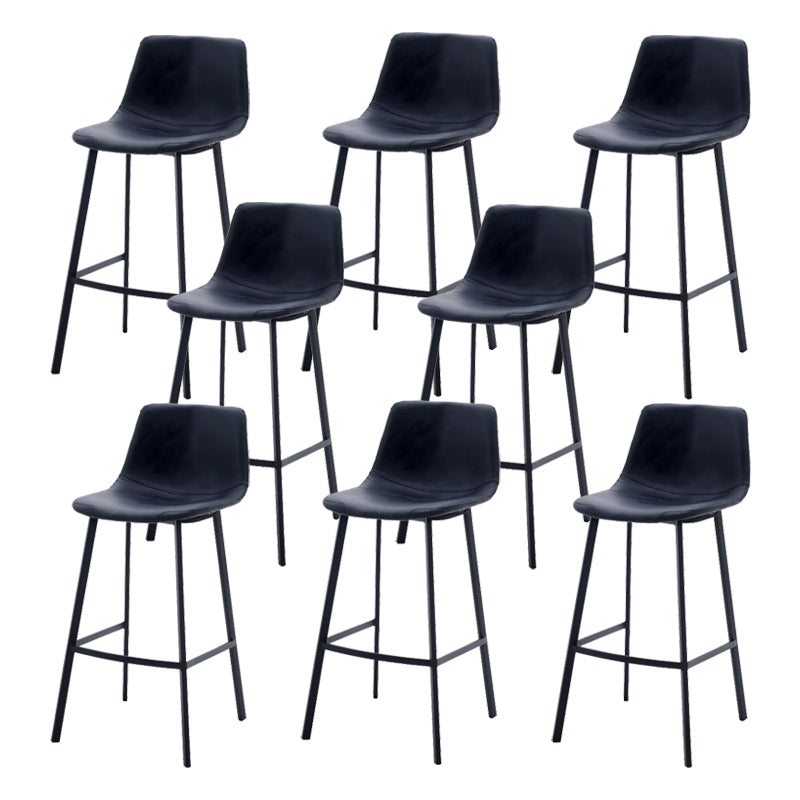 Industrial Style Barstool Indoor Black 4 Legs Bar Stool for Coffee Shop