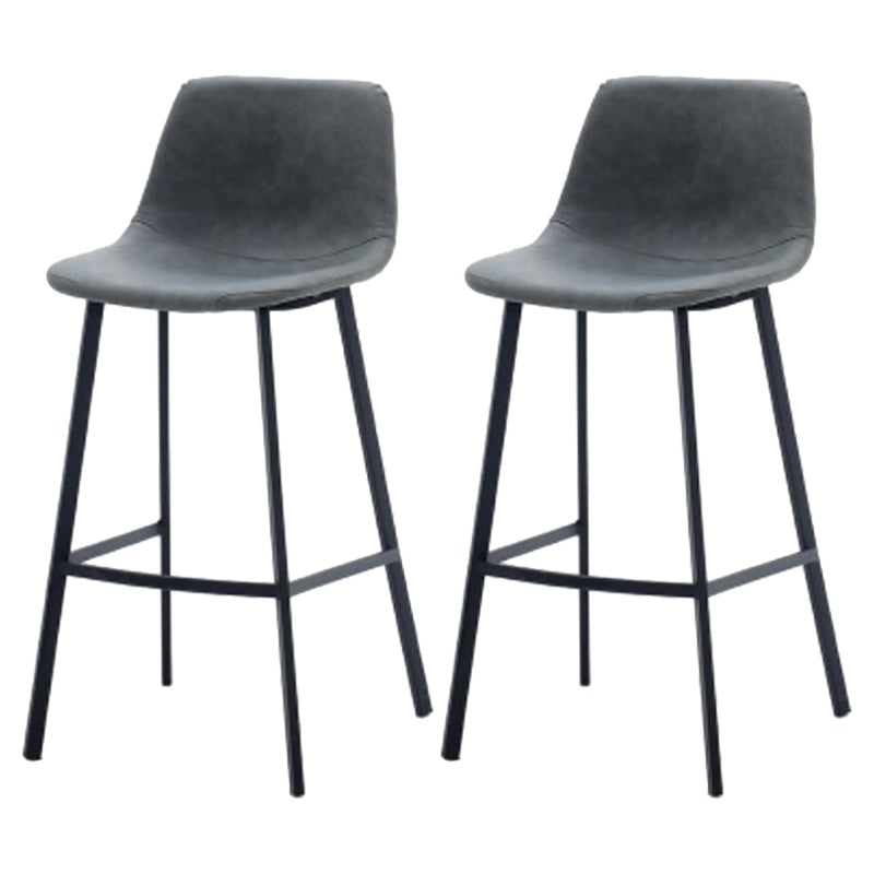 Industrial Style Barstool Indoor Black 4 Legs Bar Stool for Coffee Shop