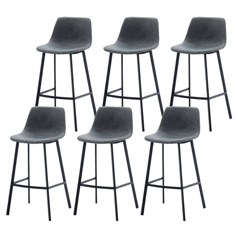 Industrial Style Barstool Indoor Black 4 Legs Bar Stool for Coffee Shop