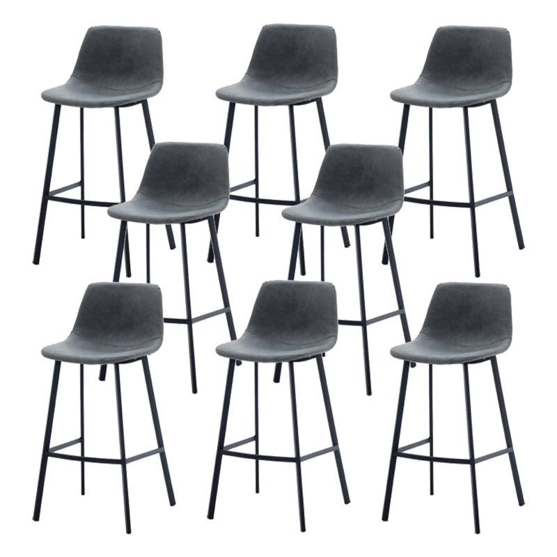 Industrial Style Barstool Indoor Black 4 Legs Bar Stool for Coffee Shop