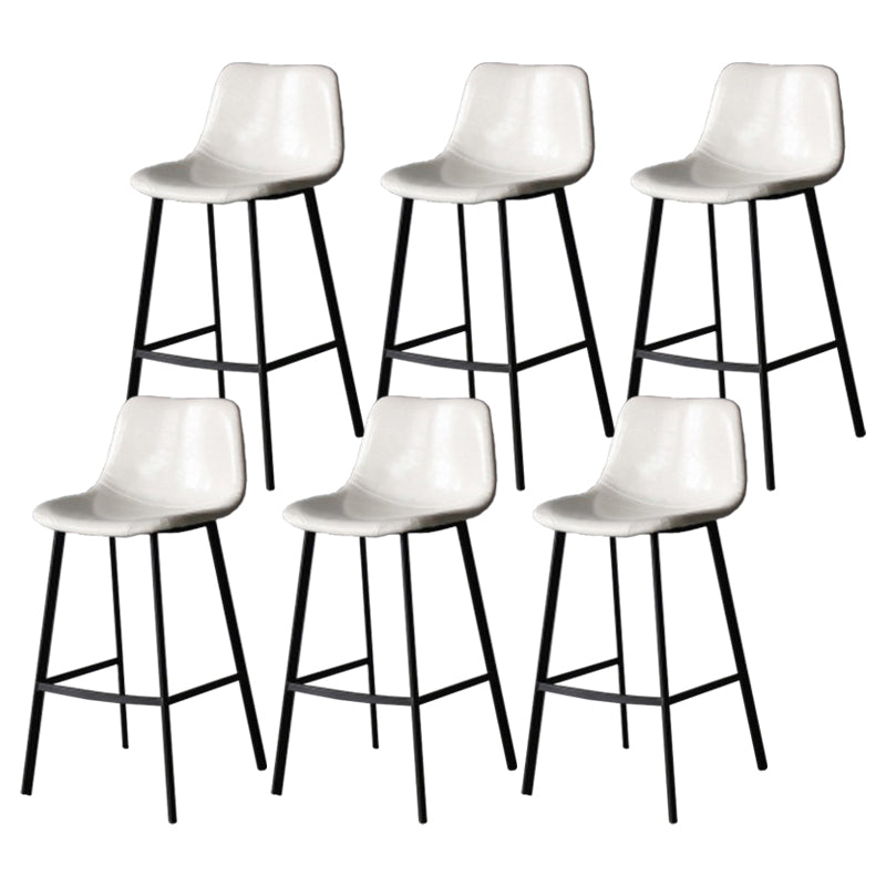 Industrial Style Barstool Indoor Black 4 Legs Bar Stool for Coffee Shop