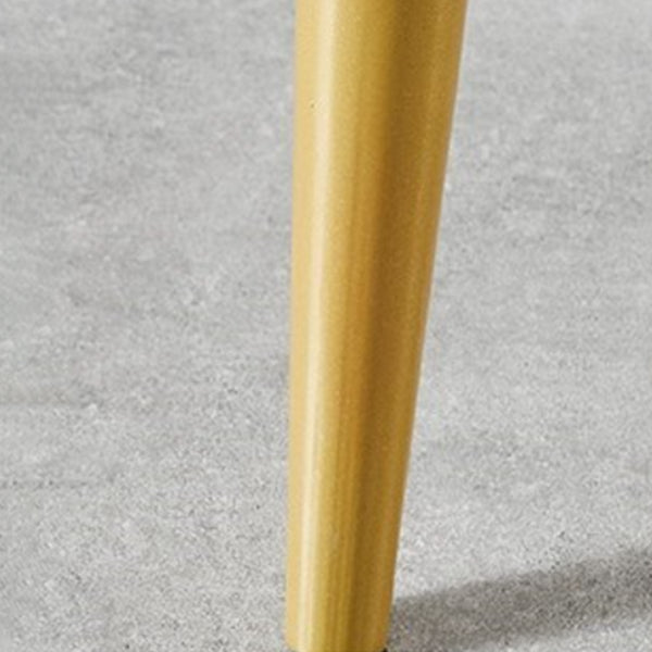 Glam Armless Backrest Counter Stool Iron Kitchen Bar Stool with Pedal and Cushion