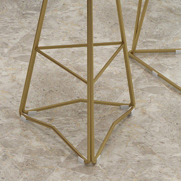 Traditional Luxury Bar Table Set 1/3/5 Pieces Counter Set with Metal Base