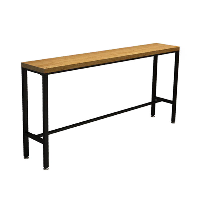 Industrial 1/611 Pieces Bar Table Set Rectangle Pine Wood Counter Table with High Stools