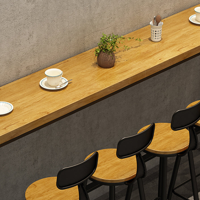 Industrial 1/611 Pieces Bar Table Set Rectangle Pine Wood Counter Table with High Stools