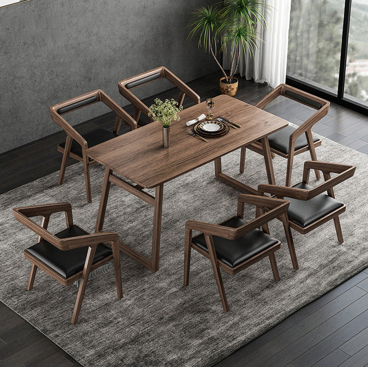 Traditional Wood Dinette Set 1/2/5/7 Pieces Rectangle Table Set for Dining Room
