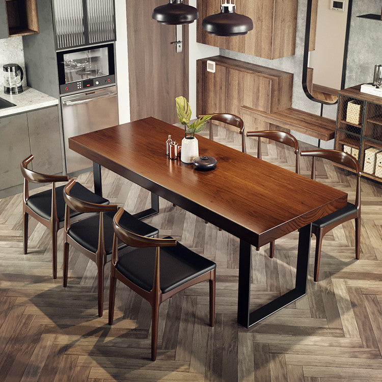 Industrial 1/5/7 Pieces Dining Set Rectangle Pine Wood Dining Table for Dining Room