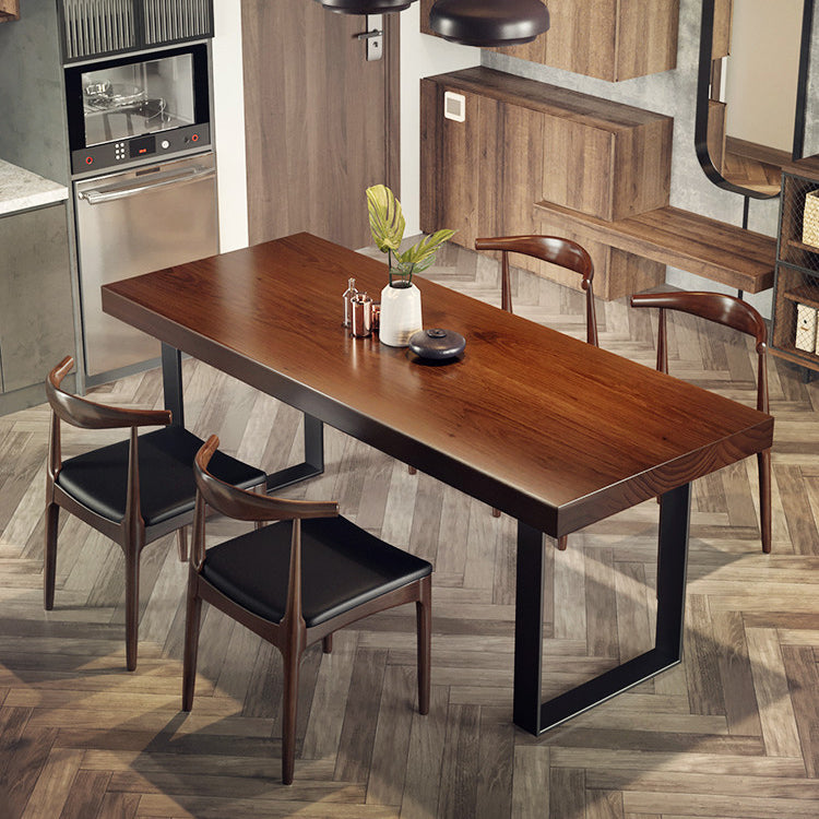 Industrial 1/5/7 Pieces Dining Set Rectangle Pine Wood Dining Table for Dining Room