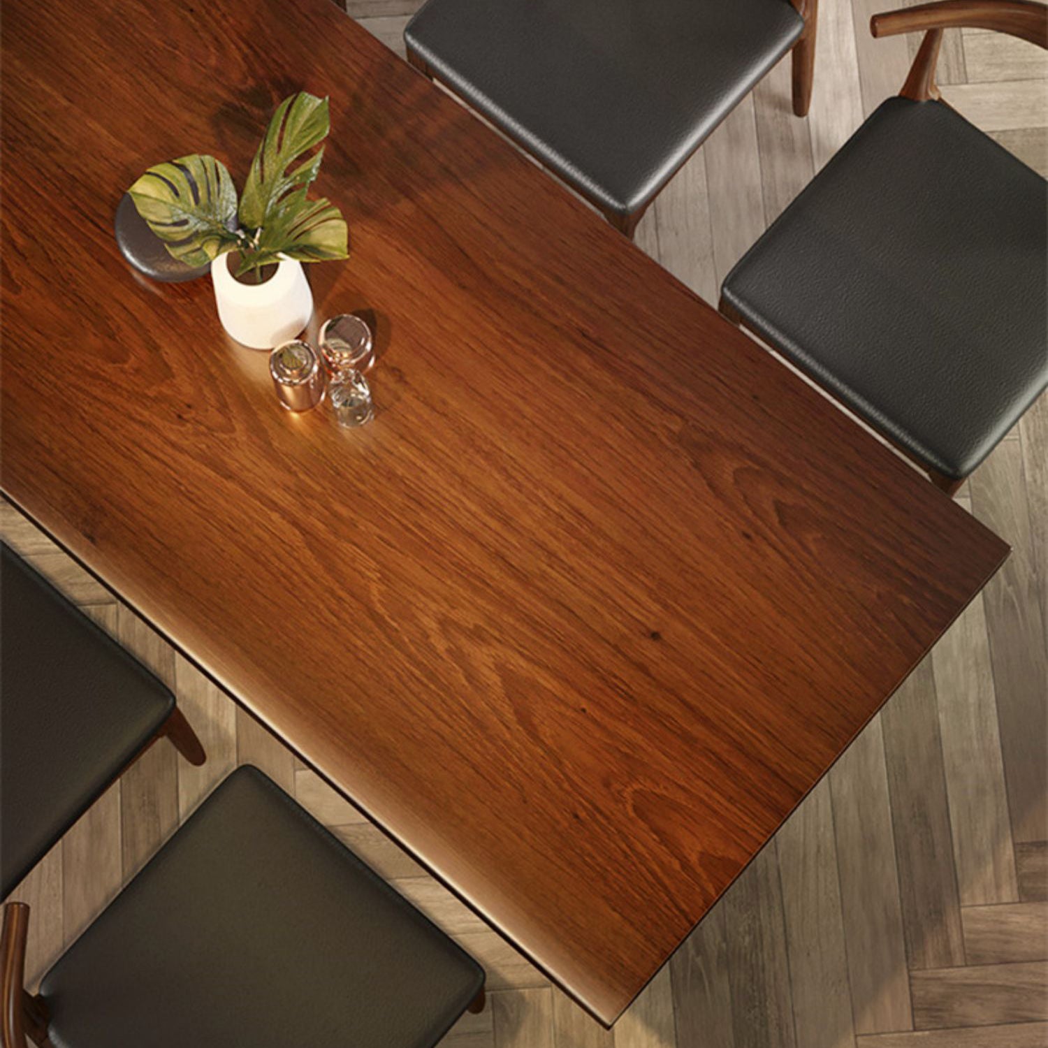 Industrial 1/5/7 Pieces Dining Set Rectangle Pine Wood Dining Table for Dining Room