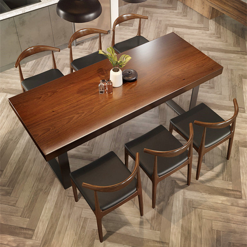 Industrial 1/5/7 Pieces Dining Set Rectangle Pine Wood Dining Table for Dining Room