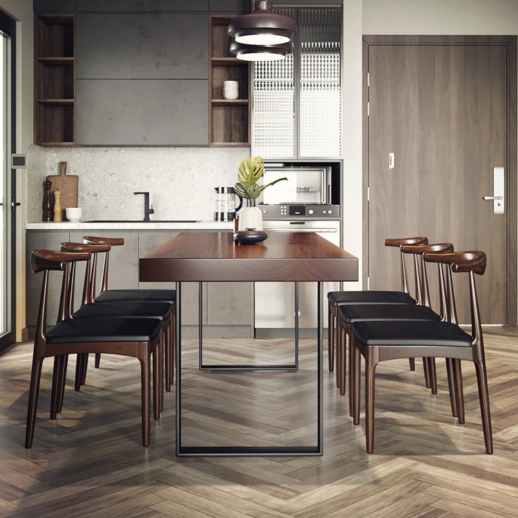 Industrial 1/5/7 Pieces Dining Set Rectangle Pine Wood Dining Table for Dining Room