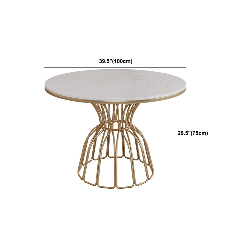 Nordic 1/5 Pieces Dining Set Round Stone Dining Table for Dining Room