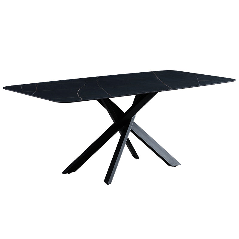Modern Sintered Stone Rectangle Table Set 1/2/5/7 Pieces Dining Set