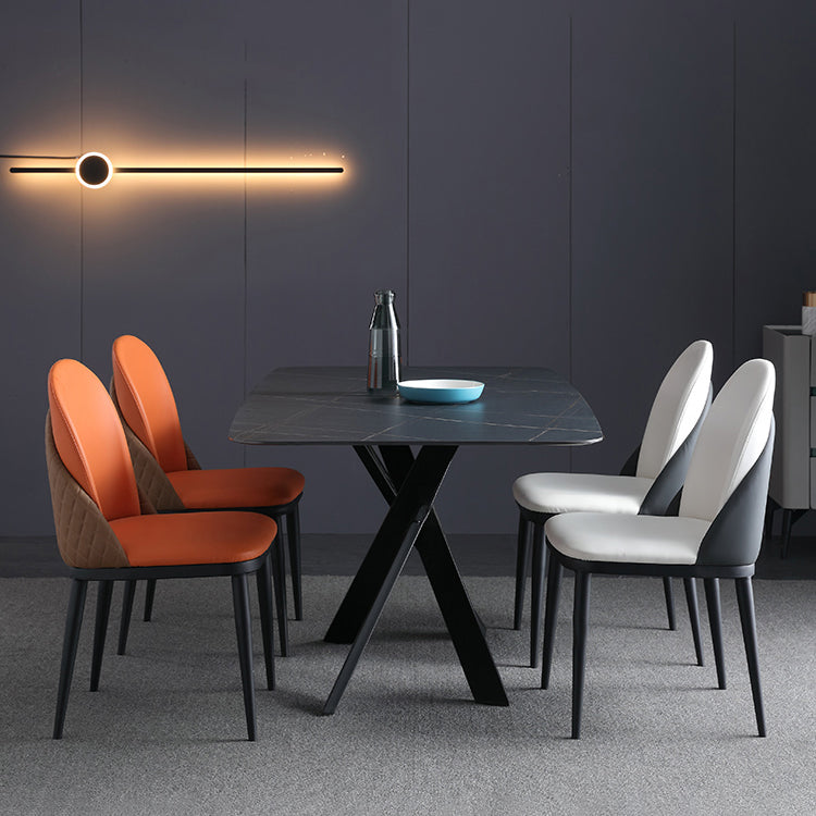 Modern Sintered Stone Rectangle Table Set 1/2/5/7 Pieces Dining Set