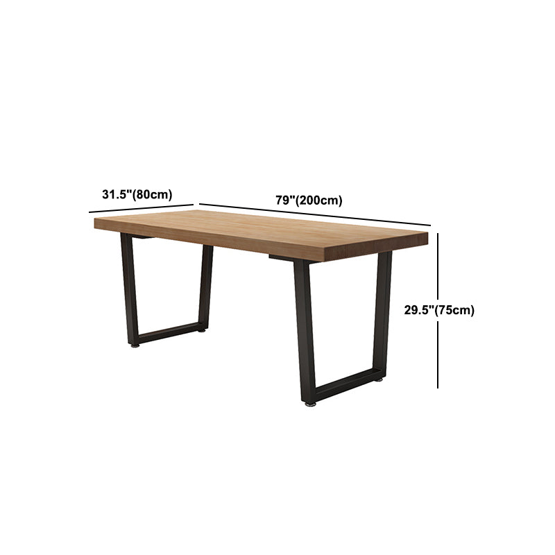 Industrial Solid Wood Dining Table Set 1/2/5 Pieces Rectangle Dining Set