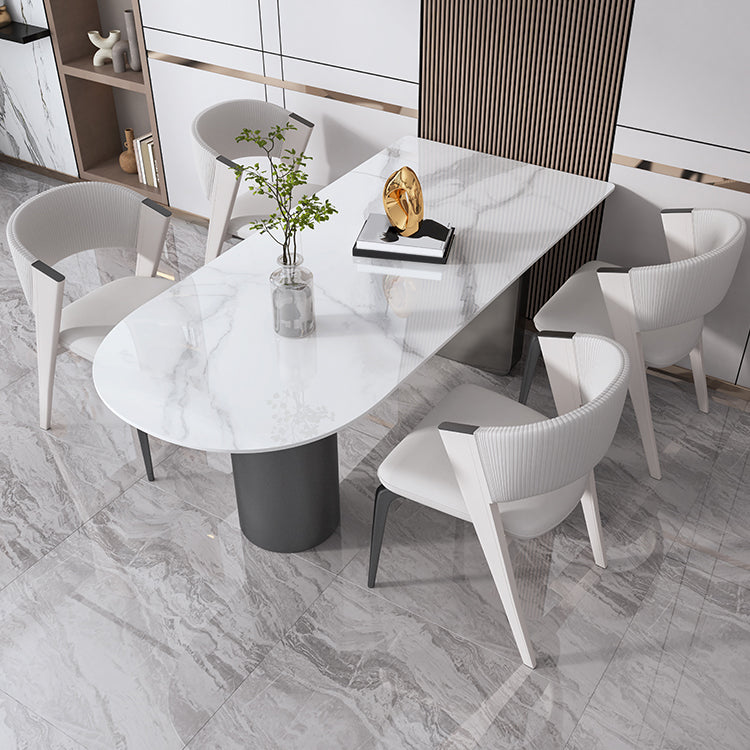 Modern Style Sintered Stone Metal Table Set 1/3/4/5 Pieces Dining Set