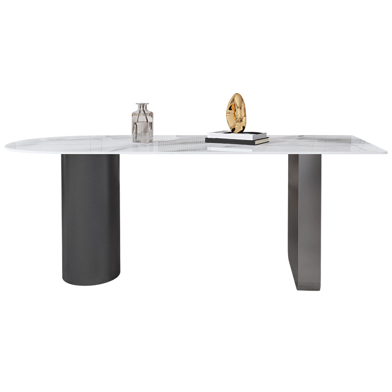 Modern Style Sintered Stone Metal Table Set 1/3/4/5 Pieces Dining Set