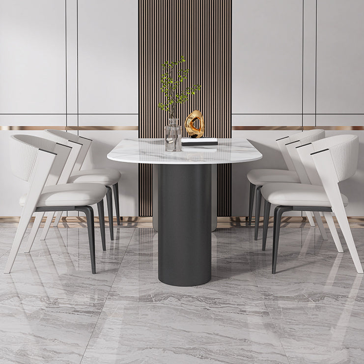 Modern Style Sintered Stone Metal Table Set 1/3/4/5 Pieces Dining Set