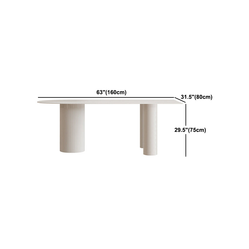 Minimalist White Dining Table Set 1/4/5/7 Pieces Home Table and Chairs