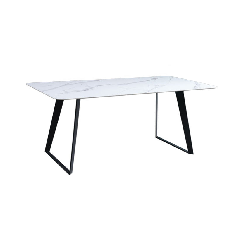 Contemporary Sintered Stone Rectangle Table Set 1/2/5/7 Pieces Dining Set