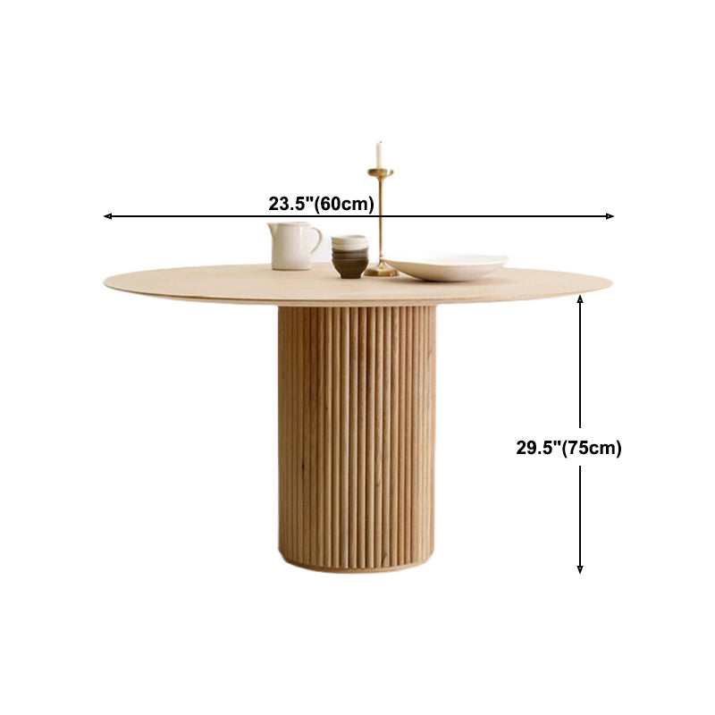 Round Dining Table Solid Wood Contemporary Style Dinette Table for Home Kitchen