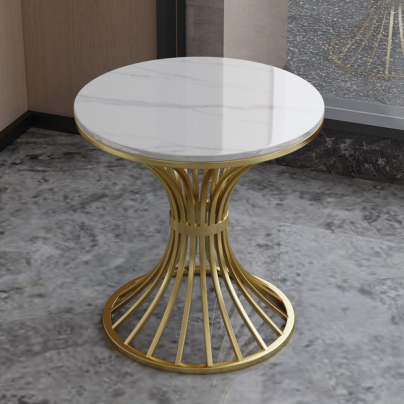 Metal Traditional Luxury Round Indoor Table Stone Top Table for Kitchen
