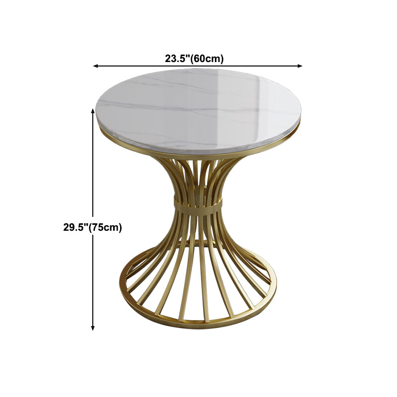 Metal Traditional Luxury Round Indoor Table Stone Top Table for Kitchen