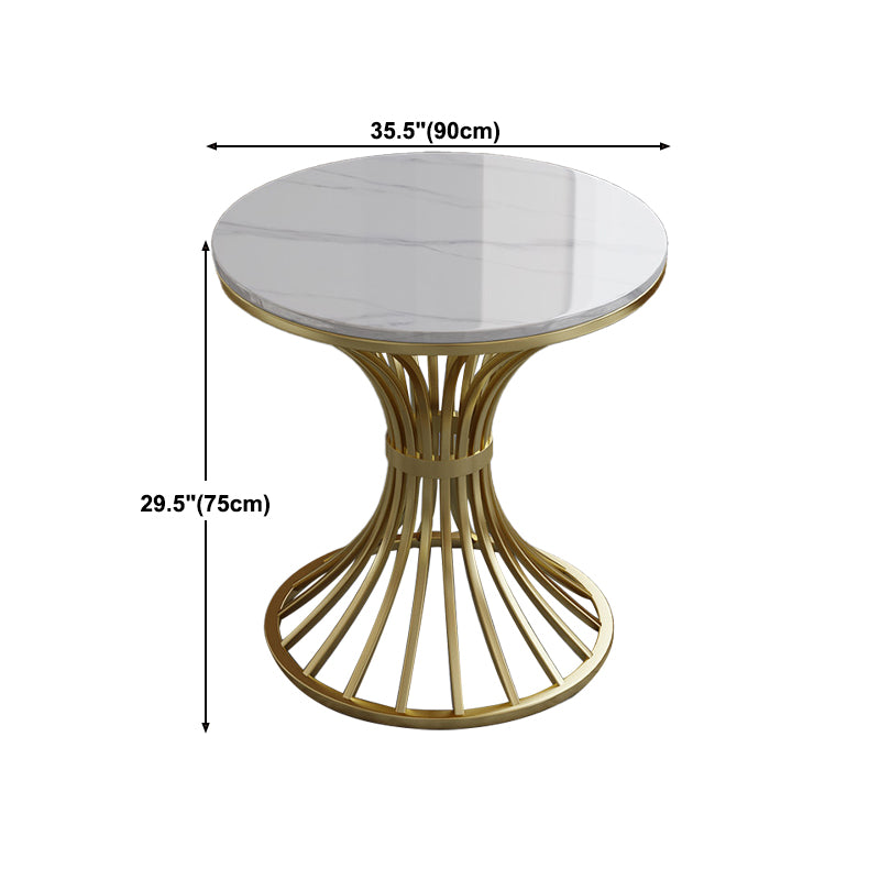 Metal Traditional Luxury Round Indoor Table Stone Top Table for Kitchen