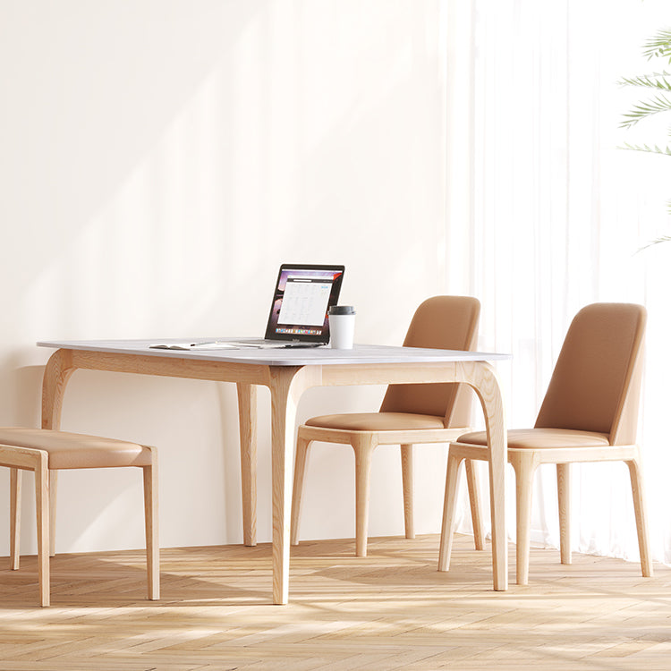 Rectangle Dining Table Sintered Stone Top Dining Table with 4 Legs