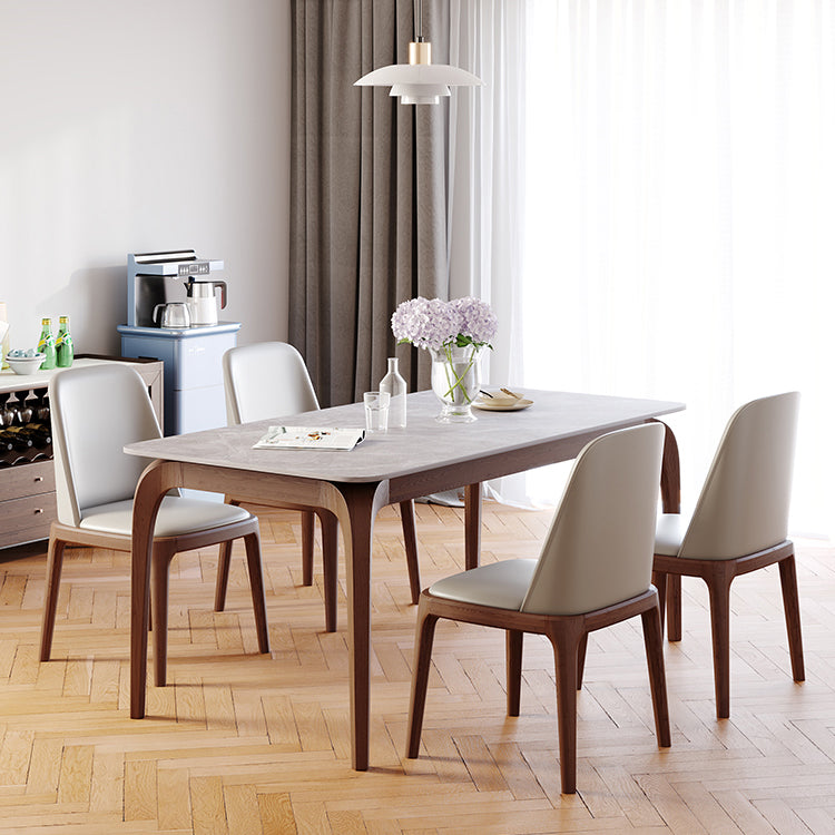 Rectangle Dining Table Sintered Stone Top Dining Table with 4 Legs