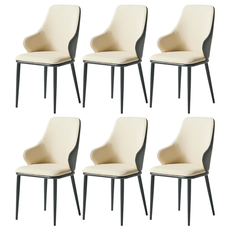 Modern Wingback Dining Arm Chair Upholstered Leather Dining Chair