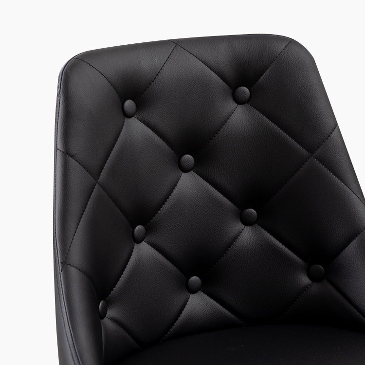 Modern PU Leather Dining Chairs Parsons Furniture with Wood Legs in Matte Finish for Home