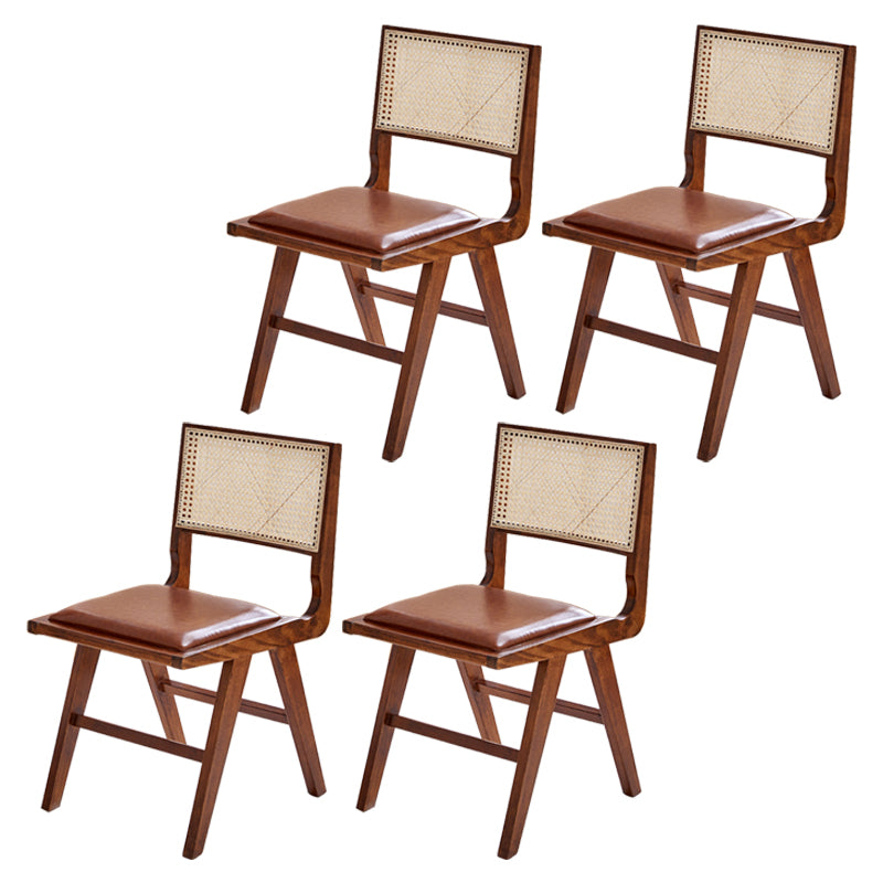 Traditional Upholstered Side Chair Rubberwood Solid Wood Side Chair