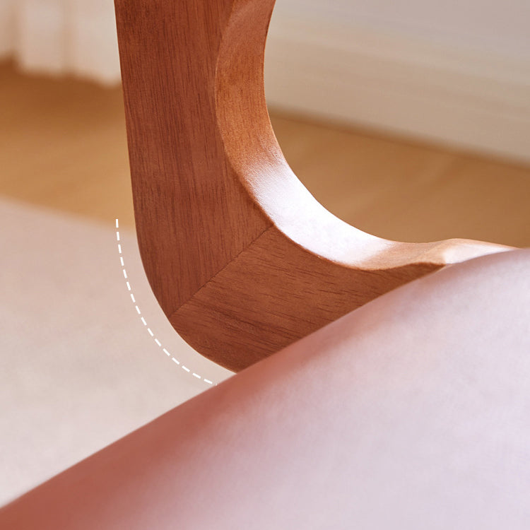 Traditional Upholstered Side Chair Rubberwood Solid Wood Side Chair