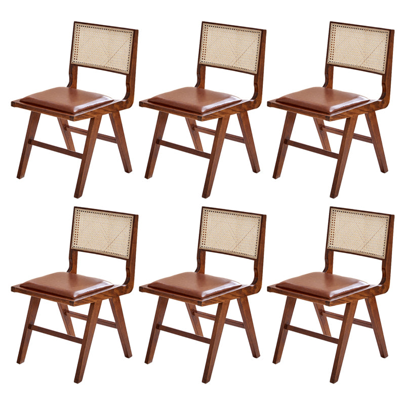 Traditional Upholstered Side Chair Rubberwood Solid Wood Side Chair